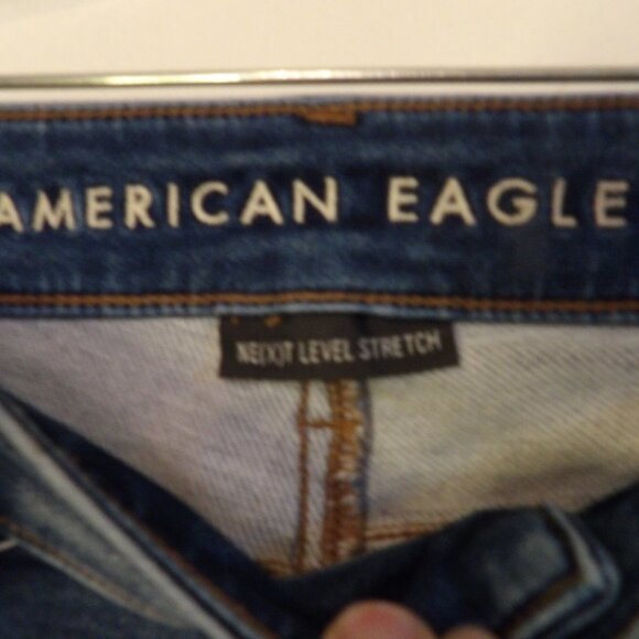 American Eagle Hi-Rise Jegging Skinny Distressed Jeans Sz 2 Regular - Picture 5 of 9
